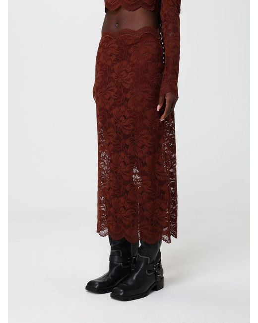 Rabanne Red Lace Skirt