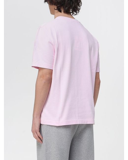Jacquemus Pink Cotton T-Shirt With Logo for men