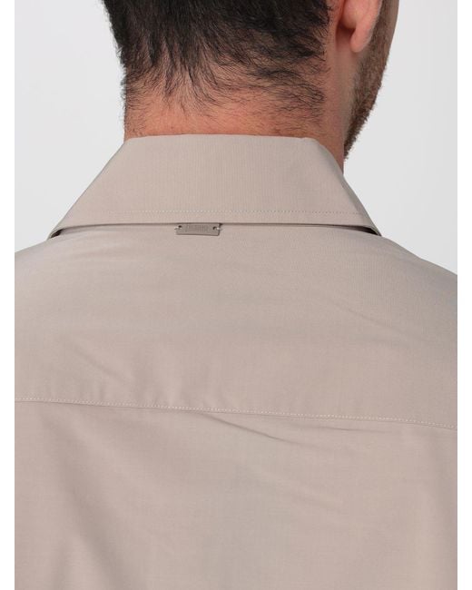 Herno Natural Stretch Modal Casual Shirt With Point Collar And Patch Pocket for men