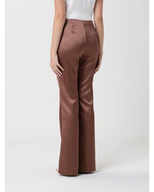 Pinko Brown Satin Flared Trousers