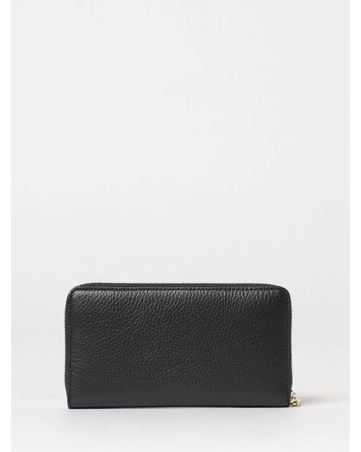 Coccinelle Gray Metallic Soft Grained Leather Wallet