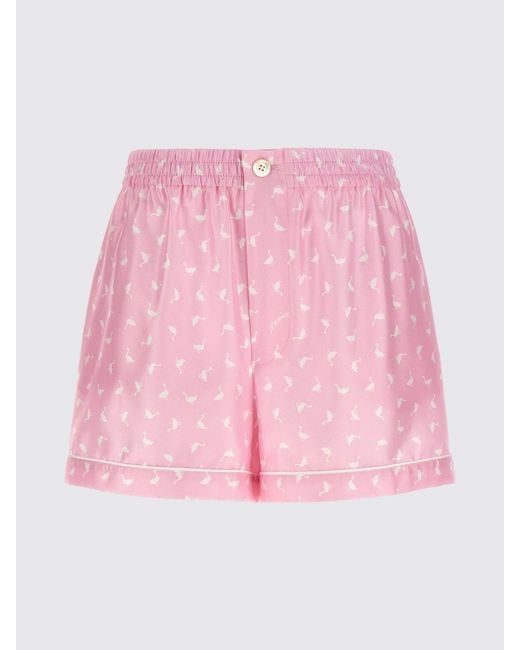 Moschino Couture Pink Printed Silk Shorts