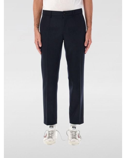 Golden Goose Deluxe Brand Blue Virgin Wool Blend Trousers for men