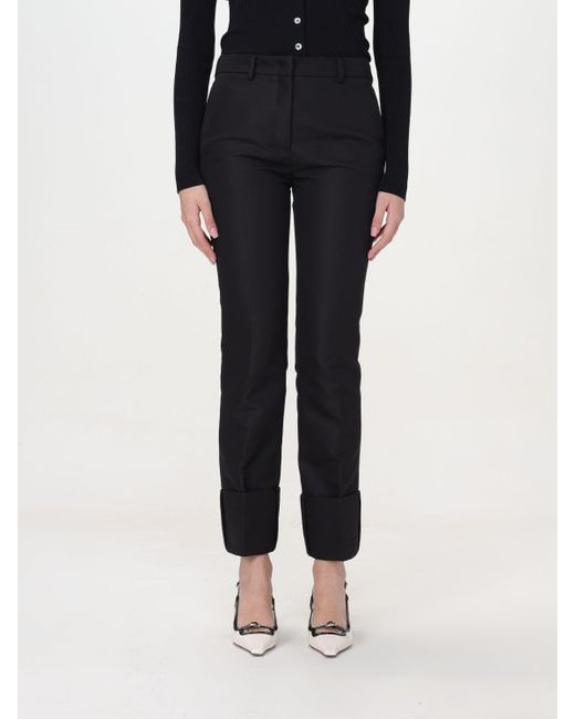 Pantalone classico in cotone stretch di N°21 in Black