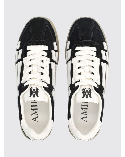 Amiri White Pacific Bones Suede Sneakers for men