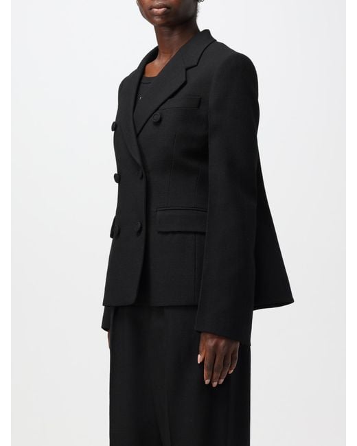 Fendi Black Wool Double-Breasted Blazer Jacket