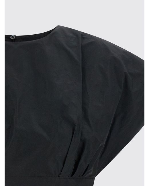 Pinko Black Asparago Cropped Cotton Top