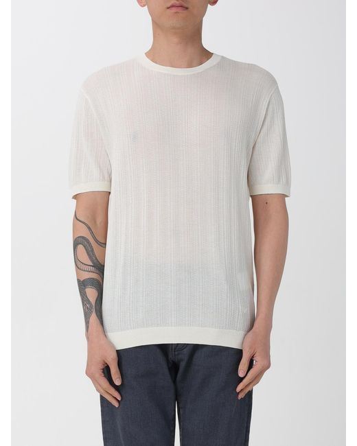 Emporio Armani Gray Crew Neck Cotton Pullover for men