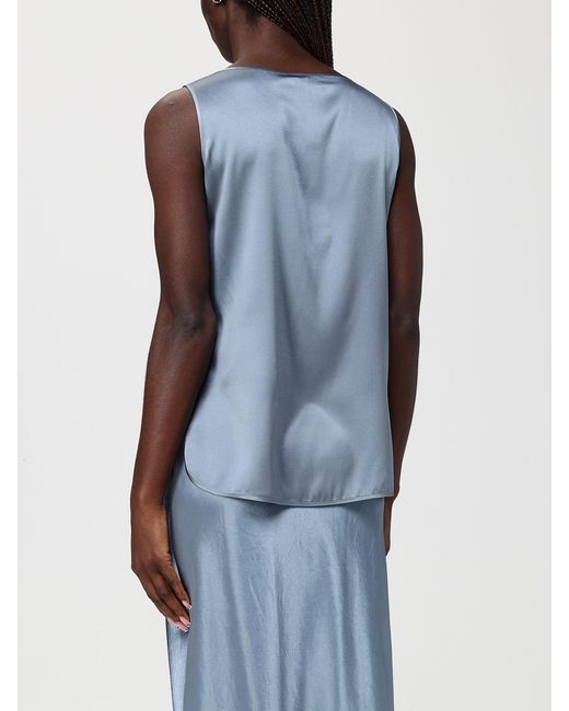 Max Mara Blue Satin Top