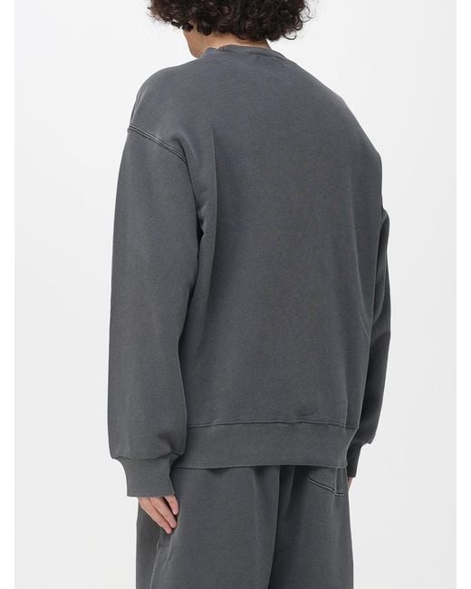 Carhartt Gray Cotton Crewneck Sweatshirt With Logo for men