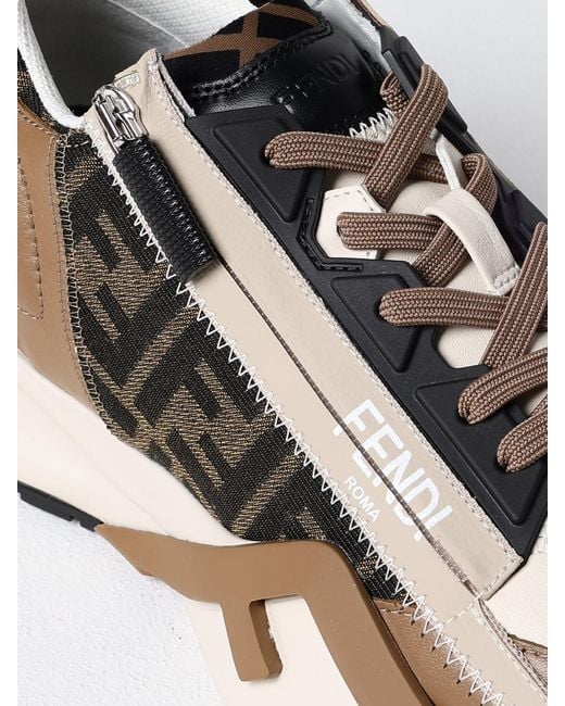 Fendi Brown Neutrals Trainers for men