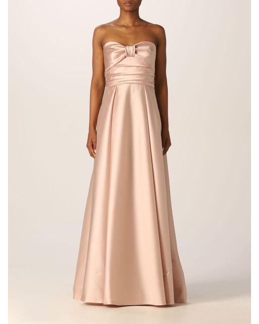 Alberta Ferretti Pink Silk Long Dress