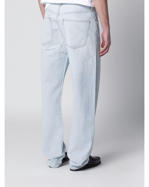 Agolde Gray Mid-Rise Straight Fit Jeans With A Five-Pocket Design for men