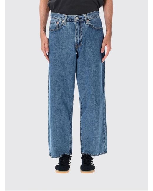 Levi's Blue 578 Mid-Rise Wide-Leg Jeans for men