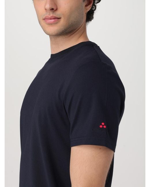 Peuterey Blue Basic Cotton Blend T-Shirt for men