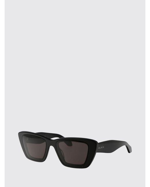 Alaïa Black Rectangular Cat-Eye Sunglasses