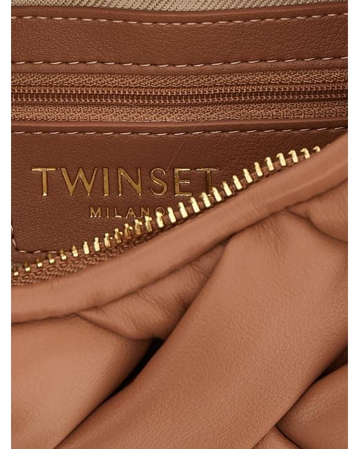 Borsa Hobo di Twinset in Brown