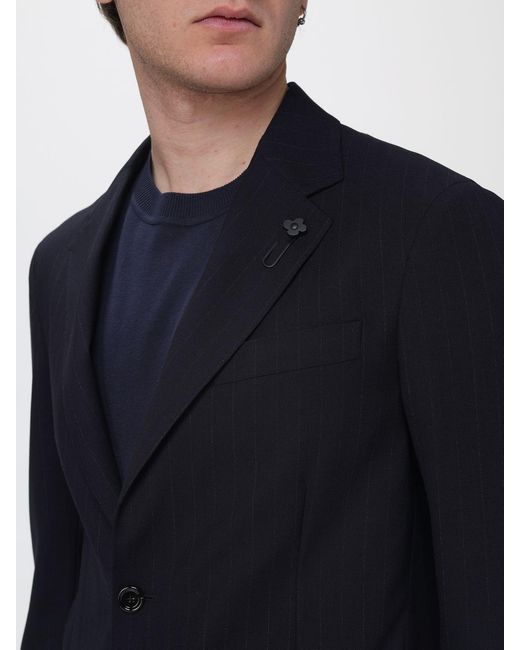 Lardini Blue Virgin Wool Dress for men