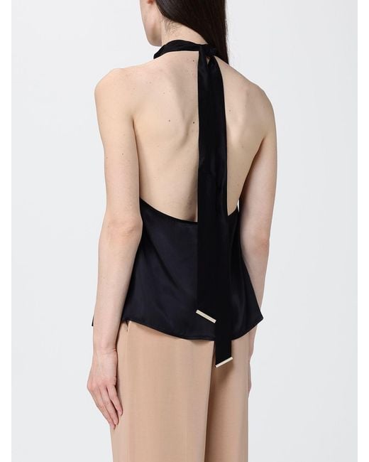 SIMONA CORSELLINI Blue Satin And Rhinestone Top