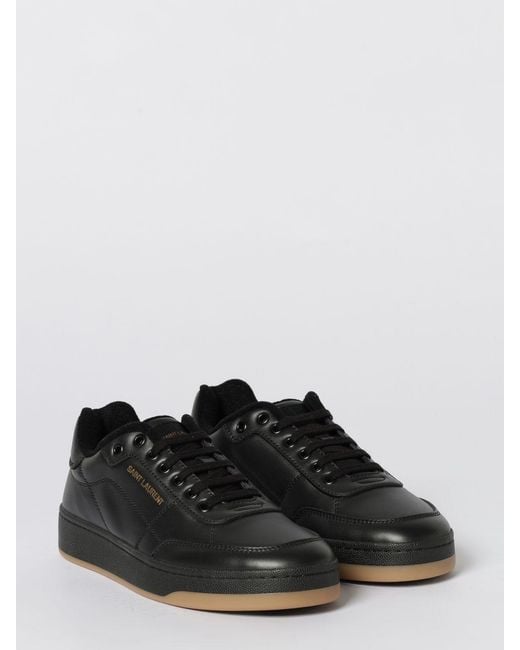 Saint Laurent Black Sl/61 Leather Sneakers for men