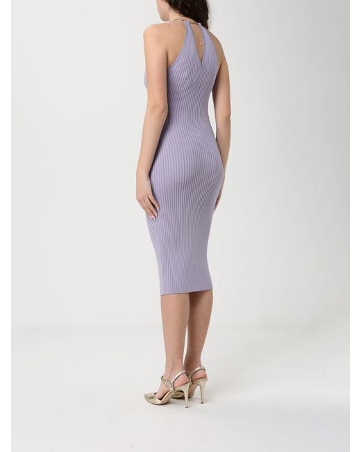 Elisabetta Franchi Purple Viscose Knit Dress