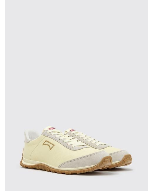 Camper Natural Two-Tone Drift Walk Leather And Suede Trainers With Vibram Sole