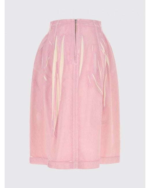 Marni Pink Balloon Denim Skirt