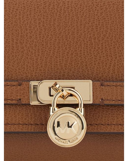 Michael Kors Brown Hamilton Moderne Medium Grained Leather Crossbody Bag