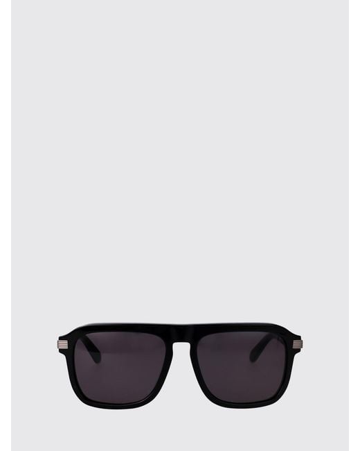 Ferragamo White Rectangular Aviator Sunglasses for men