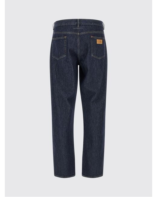 MM6 by Maison Margiela Blue Mid-Rise Straight-Leg Jeans for men