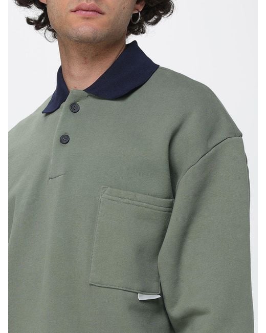 GR10K Green Cotton Sweatshirt for men
