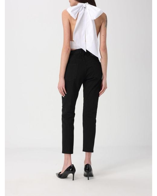 Jeans Slim Fit De Denim De Algodón DSquared² de color Black
