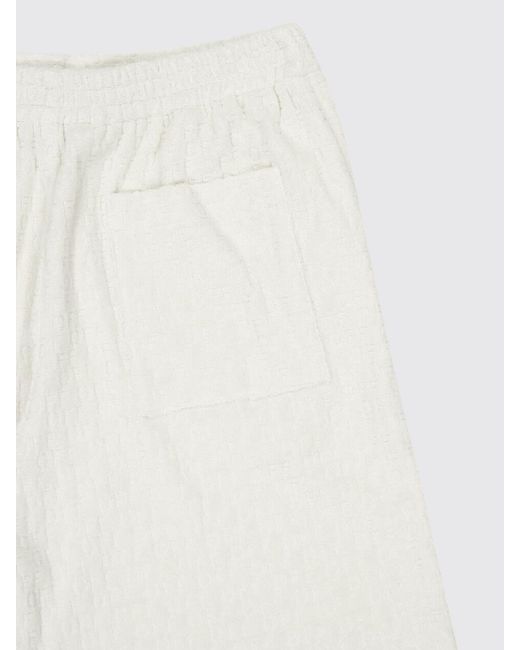 Off-White c/o Virgil Abloh White High-Waisted Cotton Chino Shorts With Jacquard Logo for men