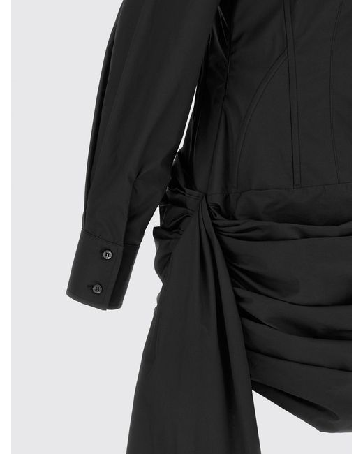 GIUSEPPE DI MORABITO Black Cotton Shirtdress