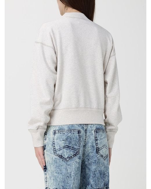 Isabel Marant White Moby Cotton Logo Sweatshirt