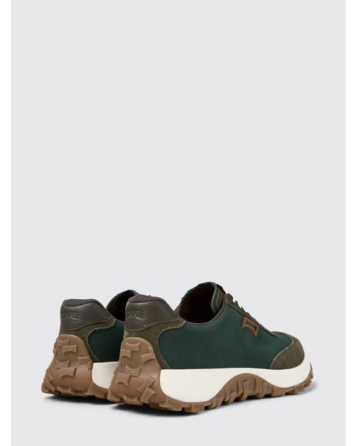 Camper Green Drift Trail Leather And Fabric Sneakers for men
