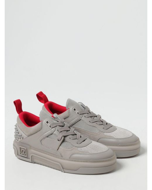 Sneakers in pelle di Christian Louboutin in Gray