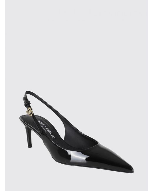 Dolce & Gabbana Black Slingback Vernice