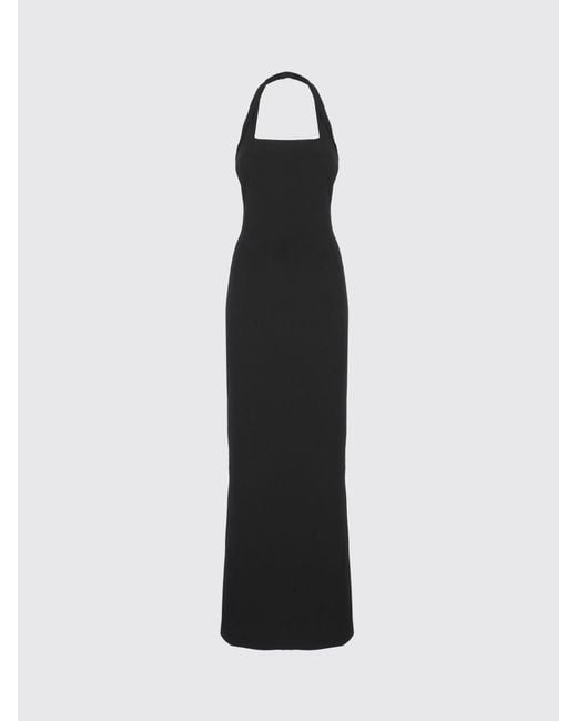 Solace London Black Elegant Halter Neck Gown