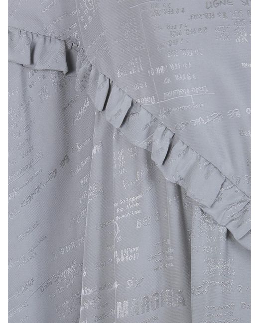MM6 by Maison Margiela Gray Oversized Viscose Jersey Dress