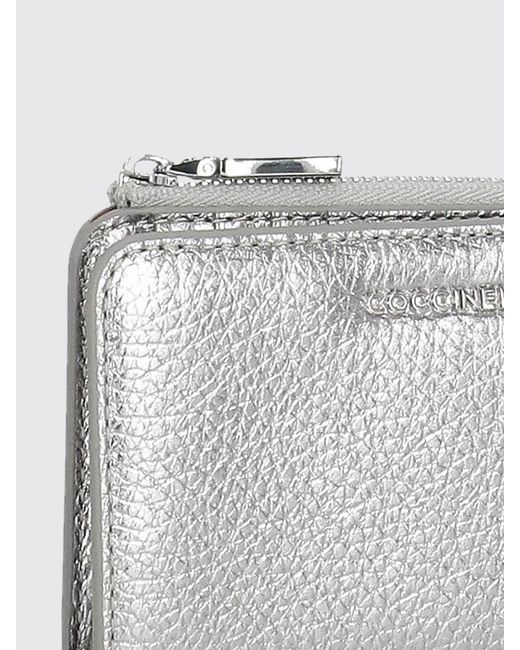 Coccinelle White Grained Leather Wallet