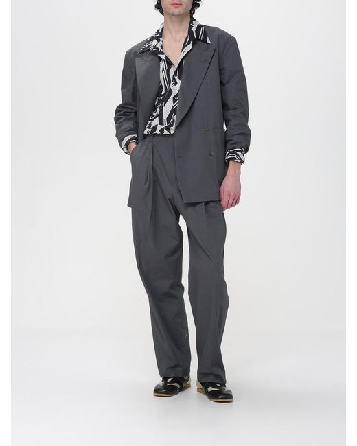 Dries Van Noten Gray Printed Shirt for men