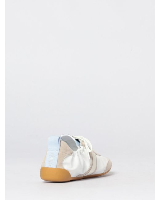 Chloé White ChloÉ Kick Suede And Nylon Sneakers