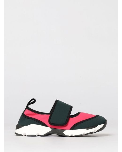 Marni White Neoprene Running Sneakers
