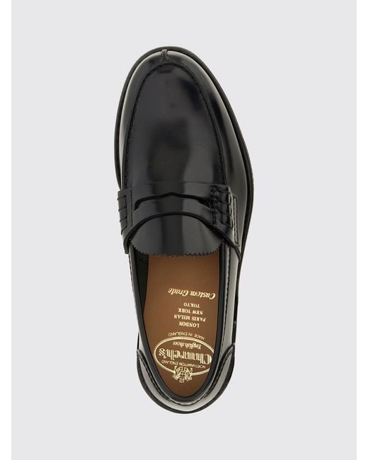 Church's White Pembrey Brushed Leather Penny Loafers With Saddle Strap for men