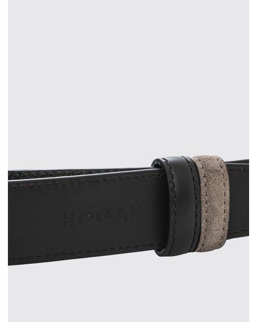 Hogan White Reversible Leather Belt for men