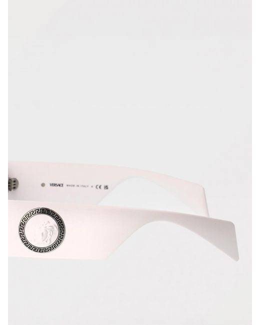 Versace White Stylish Eye Protection Sunglasses With Medusa Detail And Comfortable Fit