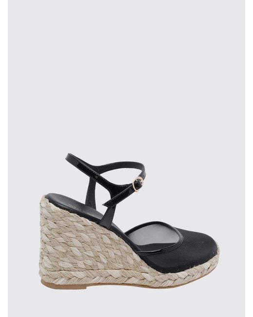 Stuart Weitzman White High Wedge Espadrilles