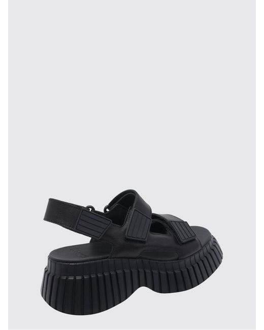 Camper Black Pix Leather Sandals