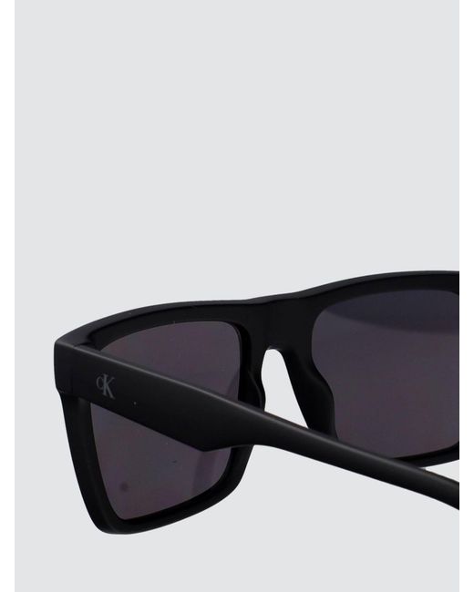 Calvin Klein White Acetate Aviator Sunglasses With Monogram for men